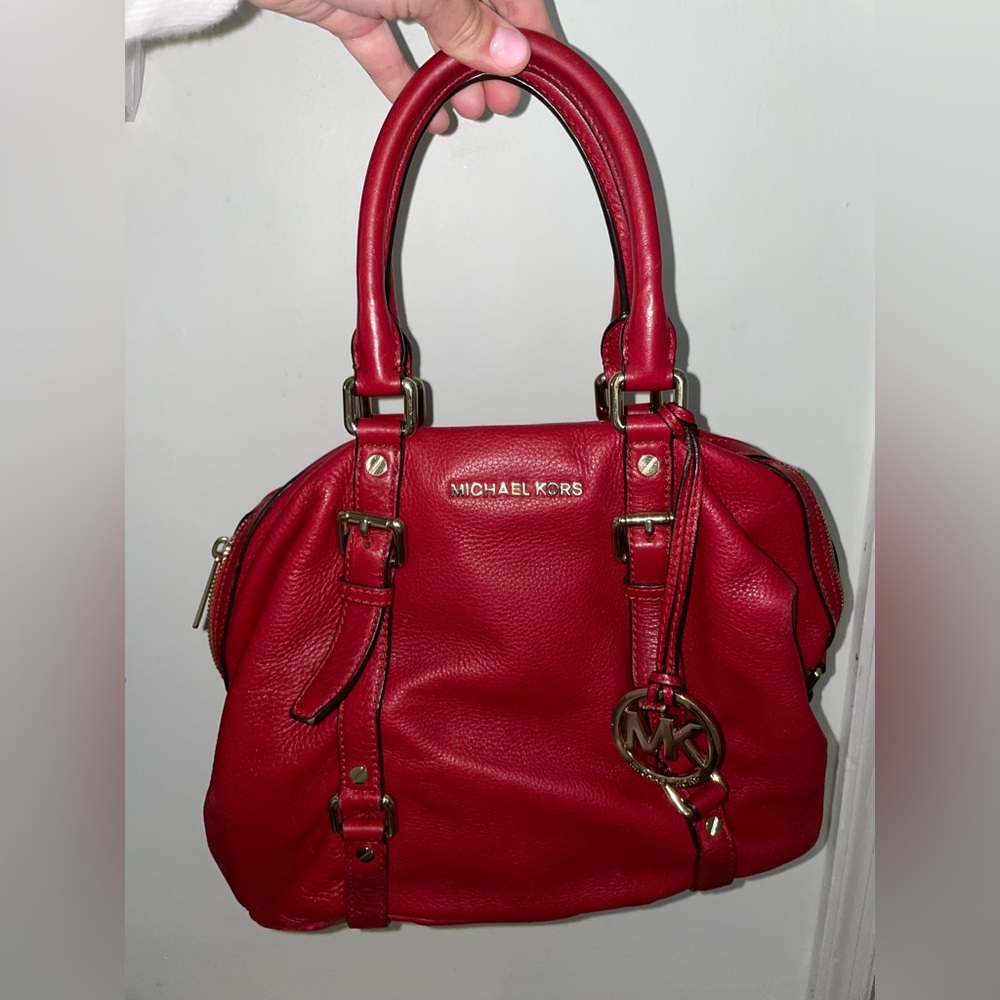 Michael Kors Bedford Medium Satchel (Red)